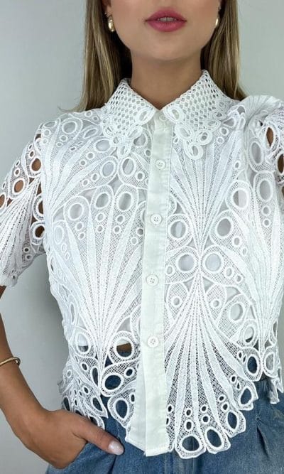 Camisa renda gripir