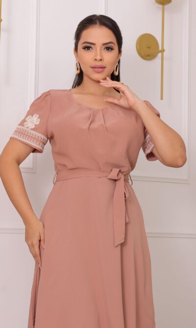 Vest seda bordada